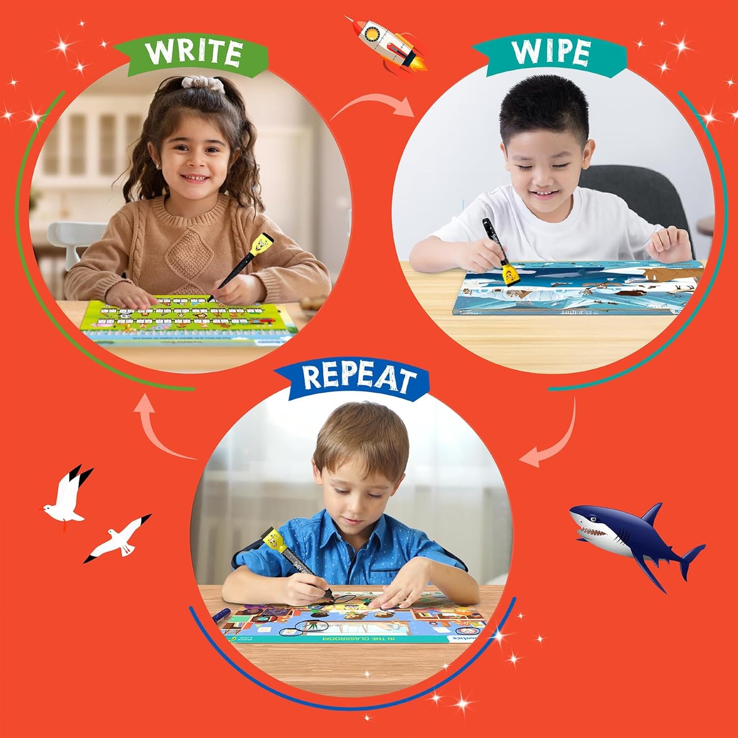 Skillmatics I Can Write PAW Patrol - Reusable Preschool Learning Activities, Educational Toy and Game, Back to School Supplies, Gifts for Students, Kids, Toddlers Ages 3, 4, 5, 6