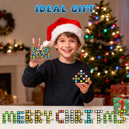 Magnetic Fidget Spinner Mini-38 Blocks, Glow Magnet Cube & Transformable Fidget Spinner & Infinity Cube & 3x3x3 Cube-4 in 1 Toy, STEM Building Tiles Stress Relief Sensory Gift for Kid Boy Girl Adult