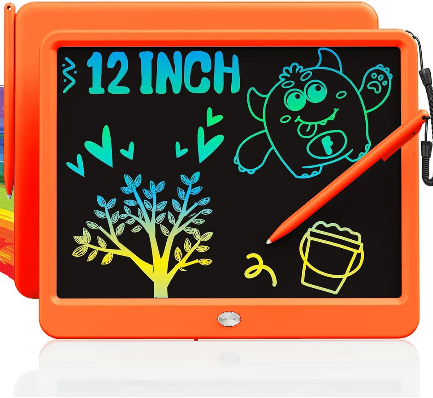TEKFUN LCD Writing Tablet for Kids, 10-inch Coloring Drawing Pad, Mess Free Doodle Board, Airplane Travel Toys for Boys and Toddlers, Road Trip Essentials, Gifts for 3 4 5 6 7 8 Year Old Girls(Blue)