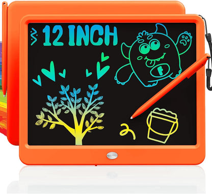 TEKFUN LCD Writing Tablet for Kids, 10-inch Coloring Drawing Pad, Mess Free Doodle Board, Airplane Travel Toys for Boys and Toddlers, Road Trip Essentials, Gifts for 3 4 5 6 7 8 Year Old Girls(Blue)