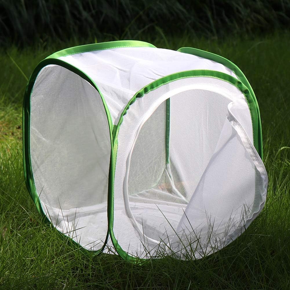 RESTCLOUD Professional Butterfly Habitat Insect Cage Caterpillar Enclosure Pop-up Polyester Bottom for Easier Clean