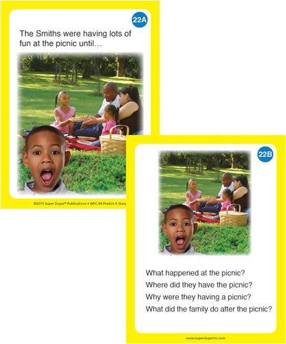 Super Duper Publications | Predict A Story Flash Card Fun Deck | Educational Learning Resource for Children