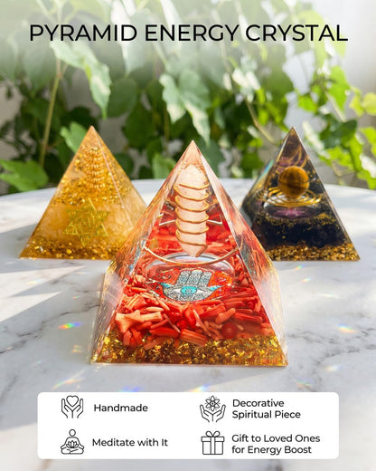 Crystals and Healing Stones, 9 Pcs Healing Crystals Set, 7 Chakra Crystal Stones Set Real Natural Selenite Pyramid Reiki Raw Rock Energy Protection Meditation with Wooden Box, Crystal Gifts for Women