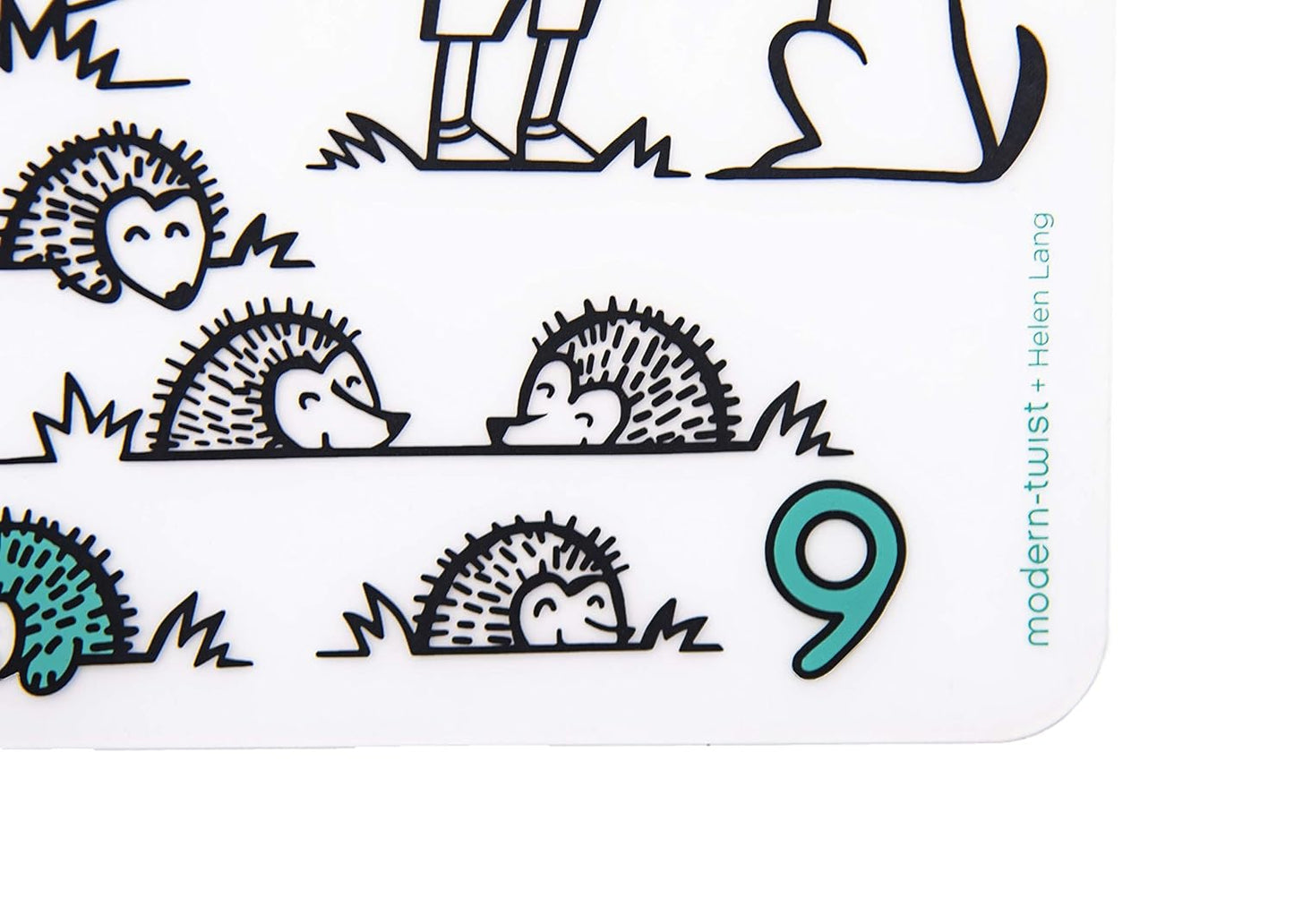 Modern-Twist 100% Plastic Free Silicone Waterproof, Dishwasher Safe Doodle Mat, Single Mat, Alphabet Animals