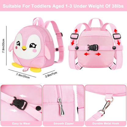 Accmor Toddler Harness Backpack Leash, Cute Dinosaur Backpacks with Anti Lost Wrist Link, Cute Mini Child Backpack Wristband Tether Strap and Protection Leashes for Boys Girls Aged 1-3 Years