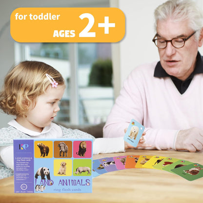 Toddler Number Flash Cards,No.123 Sight Words with Pictures Preschool Kids Flash Cards 28 Pcs with Ring(Number)