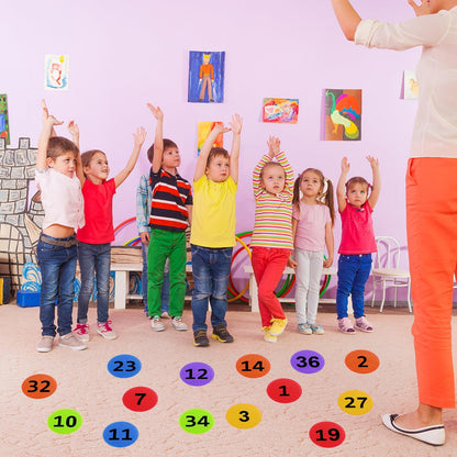 ForTomorrow Carpet Markers with Numbers - 36 Pcs 4" Classroom Sitting Carpet Dot Number 1-36, Floor Rug Circles Marker Spot for Preschool Kindergarten Elementary