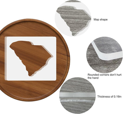 State of United States Router Templates, America Acrylic Router Inlay Template for Woodworking, Template Jig Woodworking Craft Tracing Guide Tool (State of Texas)