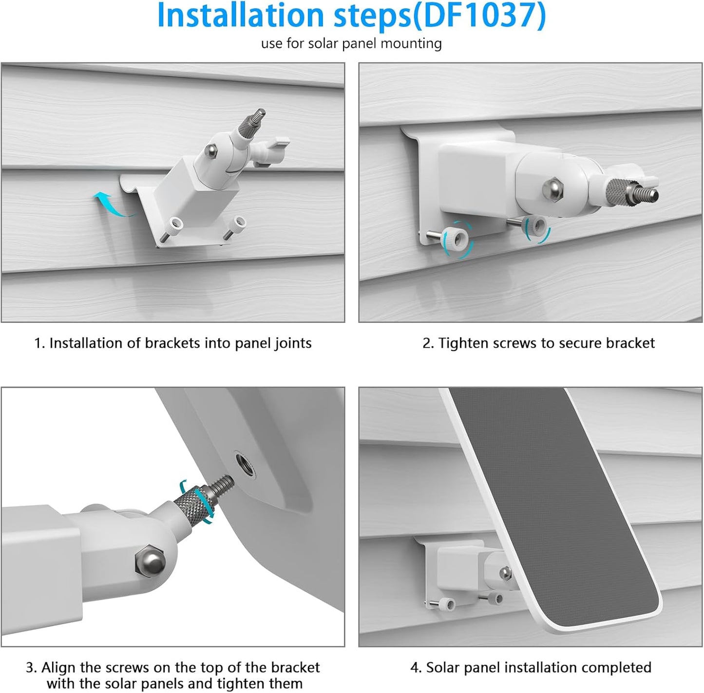 Vinyl Siding Mount for AOSU SolarCam D1 SE/Lite/Max,eufy Solocam S340/E30,Reolink Argus PT 3MP/4MP/5MP/2K/4K/8MP,ANSQUE Security Cameras (GU01/SA01), Cinnado B6 Security Camera Kit (White)