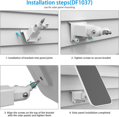 Vinyl Siding Mount for AOSU SolarCam D1 SE/Lite/Max,eufy Solocam S340/E30,Reolink Argus PT 3MP/4MP/5MP/2K/4K/8MP,ANSQUE Security Cameras (GU01/SA01), Cinnado B6 Security Camera Kit (White)