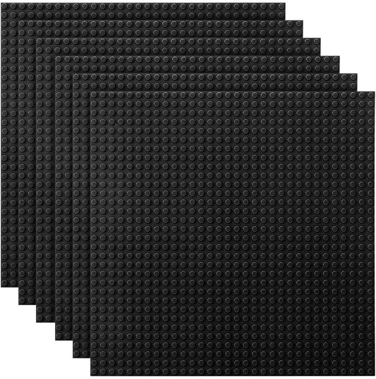 Lekebaby 6 Pack Classic Baseplates 10" x 10", Building Base Plates for Building Bricks, 100% Compatible with Major Brands and Activity Table-Baseplate, Sturdy & Safe, Age 3 and up Kids, Multicolored 3