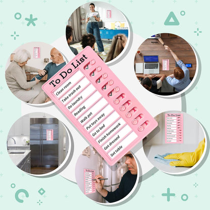 Chore Chart for Kids: Dry Erase Visual Schedule, Magnetic Bedtime/Morning Routine Chart - Toddler Chore Board, Checklist, To Do List for Kids (2 morning checklists, 2 bedtime checklists)