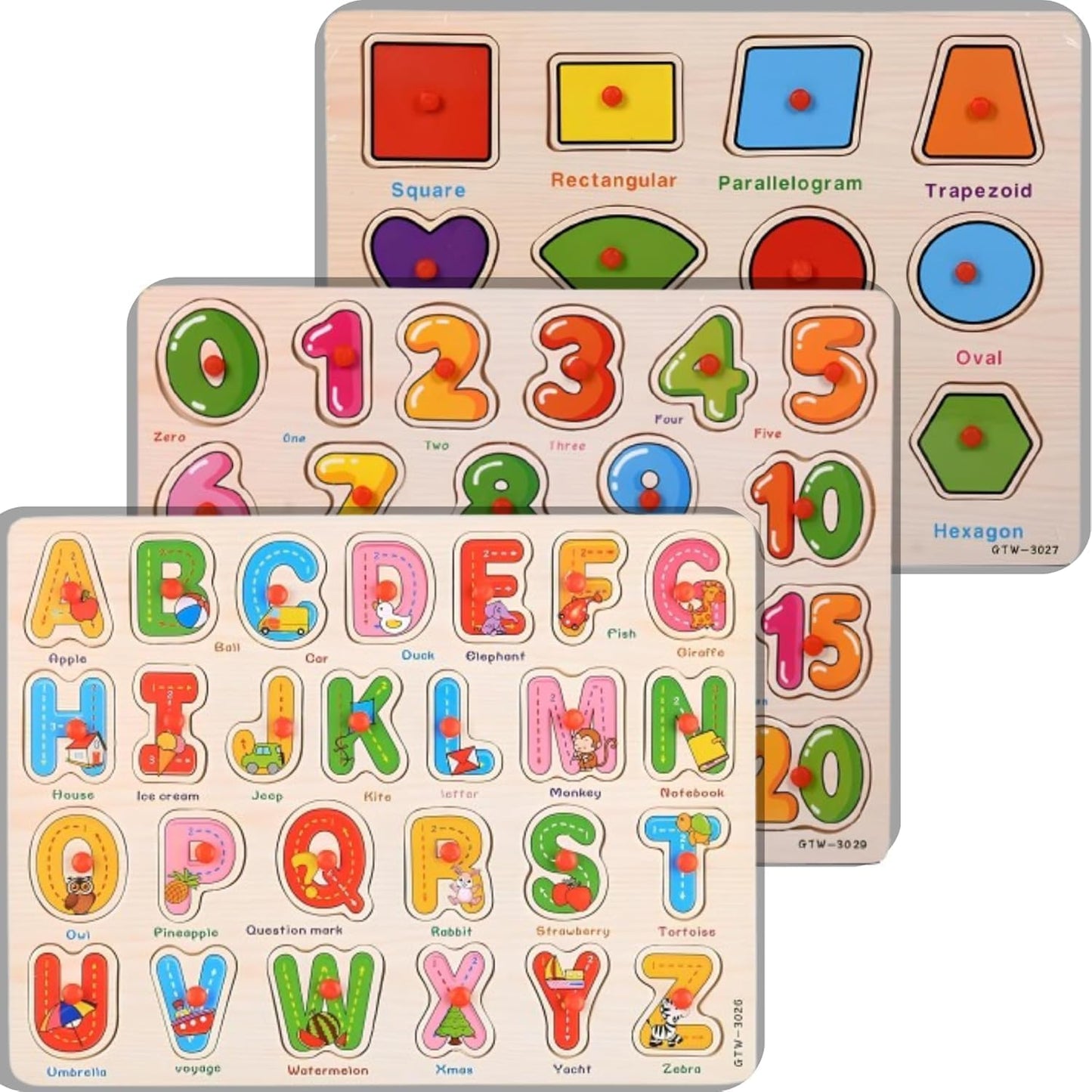 Wooden Fruit Puzzle for Toddlers 3+ Years, Educational Fruit Shape Learning Toy with Board & Blocks, Fun & Engaging Preschool Activity for Boys and Girls