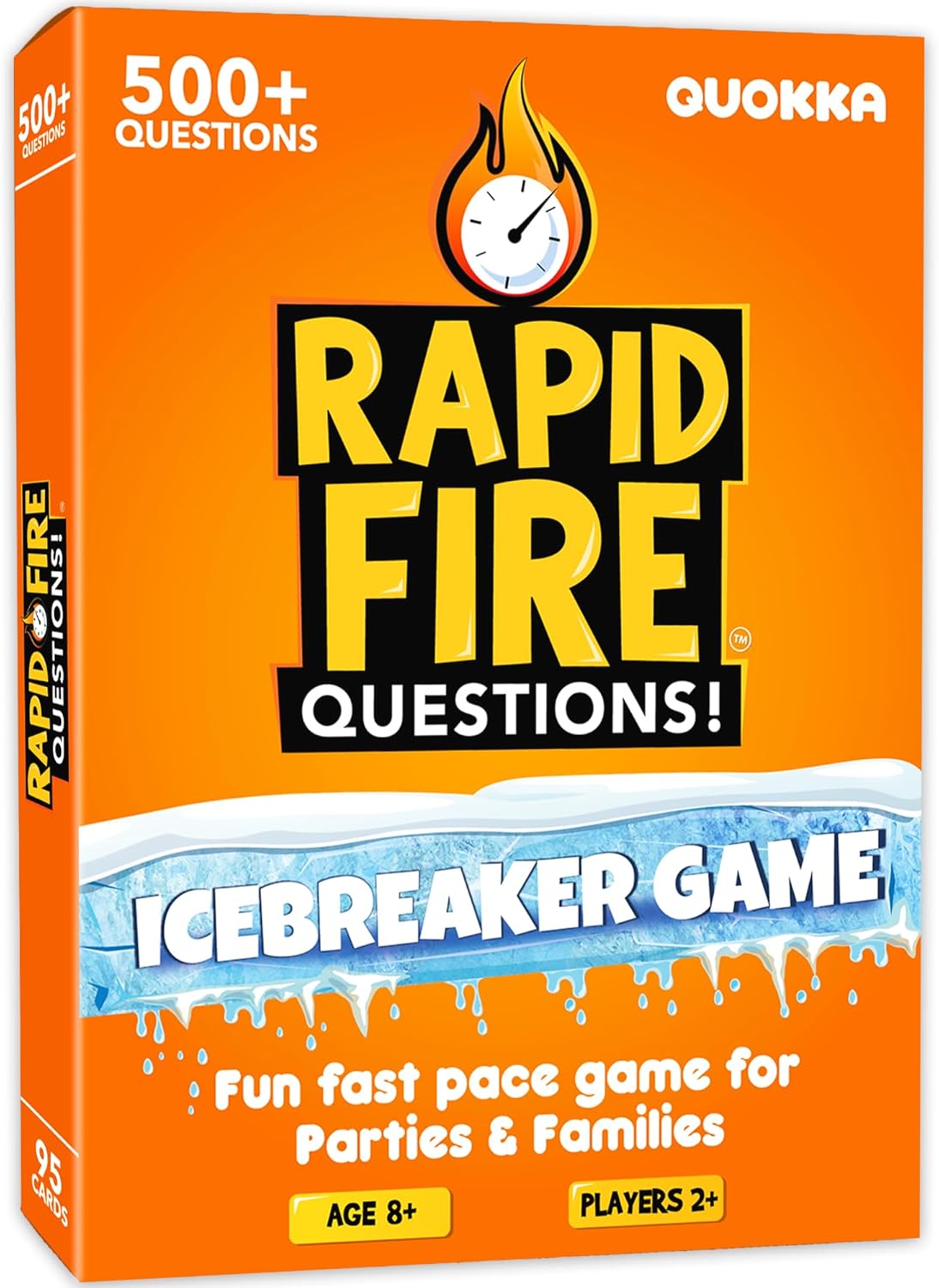 QUOKKA Family Conversation Cards Game - Break The Ice Game for Kids and Families - Icebreaker Cards with 500+ Questions - Family Game for Kids 8-12 - Perfect for Families Games Night I Travel Version