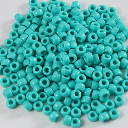 Gxueshan 1000 Pcs Acrylic Black Pony Beads 6x9mm Large Hole Pen Hair Kandi Beads Bulk for Friendship Bracelet Necklace Jewelry Making Earring Braiding Kit