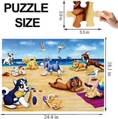 Jumbo Floor Puzzle for Kids, Large Jigsaw Puzzles 35 Piece for Kids Ages 3-5,Preschool Learning & Education Toys, Gifts for 4-8 Year Old Boys and Girls (Grassland Animal)