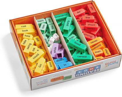 hand2mind Reading Rods Sentence Construction, Sentence Building for Kids, Parts of Speech Linking Cubes, Learn to Read Toys, Reading Tools for Kids, Science of Reading Manipulatives