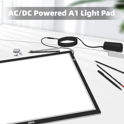 B4 LED Light Pad - Upgraded Diamond Art Light Box Dimmable Tracing Light Board, Sketching, Animation, Drawing Light Box with 4 Fasten Clips