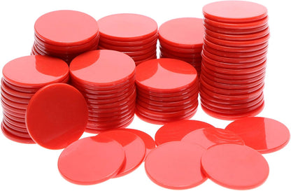 Shapenty 25mm/1 Inch Small Plastic Learning Counters Disks Chip Counting Discs Markers for Math Practice and Poker Chips Game Tokens with Storage Box,120PCS (Yellow)