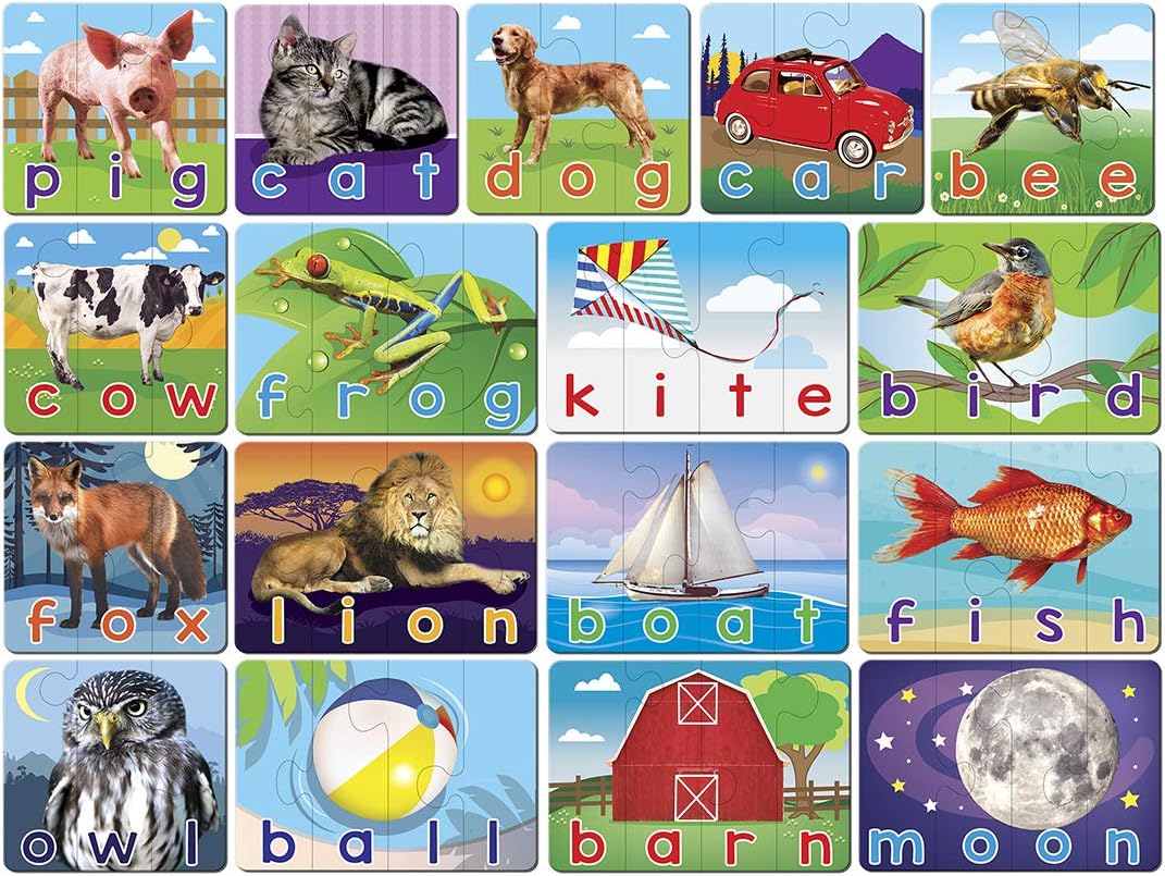 MasterPieces Kids Games - Educational Spelling Matching Game - Game for Kids and Family - Laugh and Learn