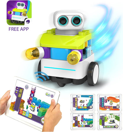 BOTZEES Classic Plus Coding Robots for Kids, Remote Control Robot, 8 in 1 AR STEM Toys for 4+ Years Old Kids (APP Based, iOS, Android and Kindle Fire Compatible)