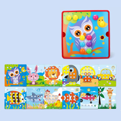 Creative Pegboard Game Set for Toddlers and Preschoolers, Style E