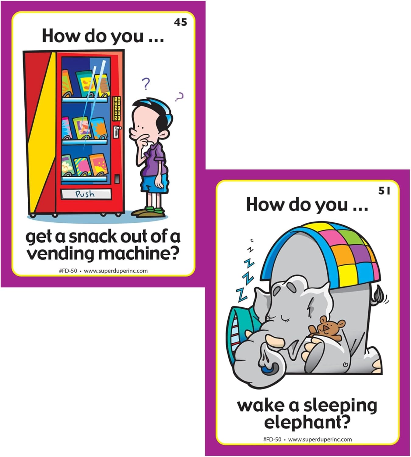 Super Duper Publications | How? Fun Deck | Communication and Language Processing Skills Flash Cards | Educational Learning Materials for Children
