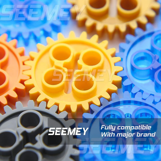 SEEMEY 855Pcs MOC Spare STEM Parts, Cars Gears Axles Wheels Connectors Building Block Accessories Pieces Sets, Chain Link Pins Connector Joints Bricks, Shock Absorber