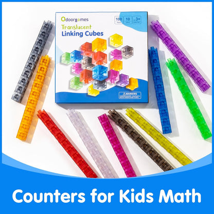 Tracing Lightbox for Kids – Shine Bright Tracing Light Box,Translucent Linking Cubes – Engaging Math Toy,Light Table Manipulatives for Early Learning and Creative Play