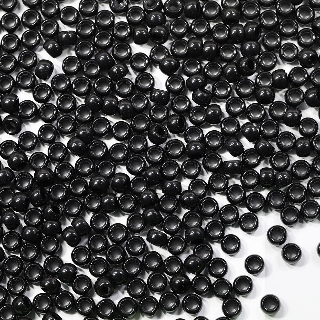 Bala&Fillic 6x9mm Army Green Pony Beads with Smooth Surface 1000pcs Crayon Color Craft Beads (Army Green)