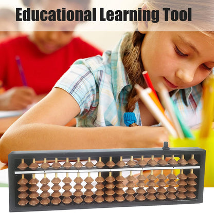 Digit Standard Abacus Soroban Professional 17 Column (10.2 inch) Math Abacus, Math Calculating Tool with Reset Button for Adults Kids (Brown)