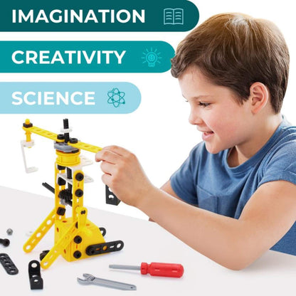 MOBIUS Toys 12-in-1 STEM Construction Kit - 152-Piece Building Set for Kids Ages 4-12 - Educational Engineering Toy for Boys & Girls to Build Cars, Trucks, Motorcycles & More, Creative Learning Gift