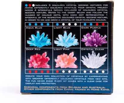 4M Crystal Growing Science Kit - 3 Colored Crystals - Easy DIY STEM Toys Lab Experiment Specimens, A Great Educational Gift for Kids & Teens, Boys & Girls Ages 10+
