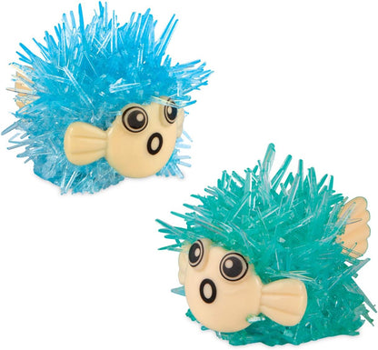 MindWare Crystal Growing Kits: Puffer Fish Set of 2 – Cute DIY Crystal Growing Kits for Kids & Teens – Funky mini Science Experiment in an 8pc kit – Crystals Grow in 24 Hours
