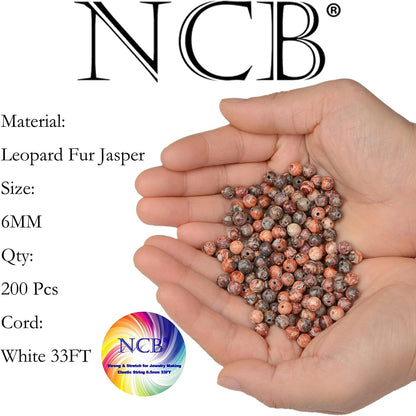 NCB 100pcs Original Natural Stone Beads Gemstone Round Loose Beads 6mm 8mm 10mm (Blue Aventurine, 6mm 100Beads) - Colors A