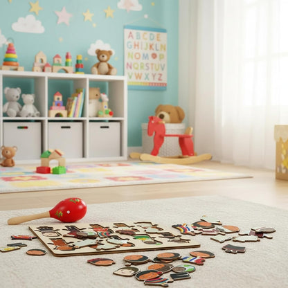 Leitee 2 Set Wooden Puzzle for Toddlers The World Racial Cognition Dress up Peg Puzzle Educational Multicultural Learning Puzzles Interchangeable Puzzles Learning for Kids Boys Girls