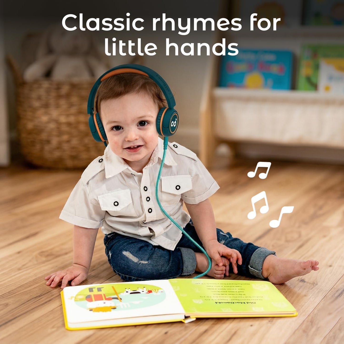 Cali's Books Rock Music Books for Toddlers 1-3 - Singing Button Sound Board Book for 2 Year Old Children, Musical Toddler Rock Songs Toys, 18 Month Interactive Learning Toy, USB-C Rechargeable