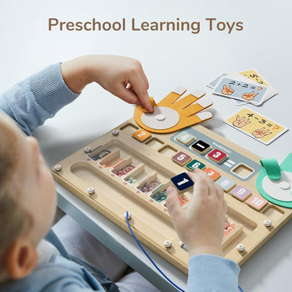 TOP BRIGHT Preschool Learning Toys for Toddlers 3-4, Montessori Toys for 3-5 Year Old Boys Girls Birthday Gifts, Educational Number Blocks Math Manipulatives