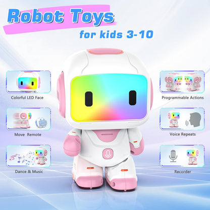 Robot Toy for Kids,Remote Control Robots with Smart Interactive Dancing, Programmable Toy, Rechargeable Robots Toys for Age 3-8 Year Old Boys and Girls Christmas Birthday Gift Present Blue