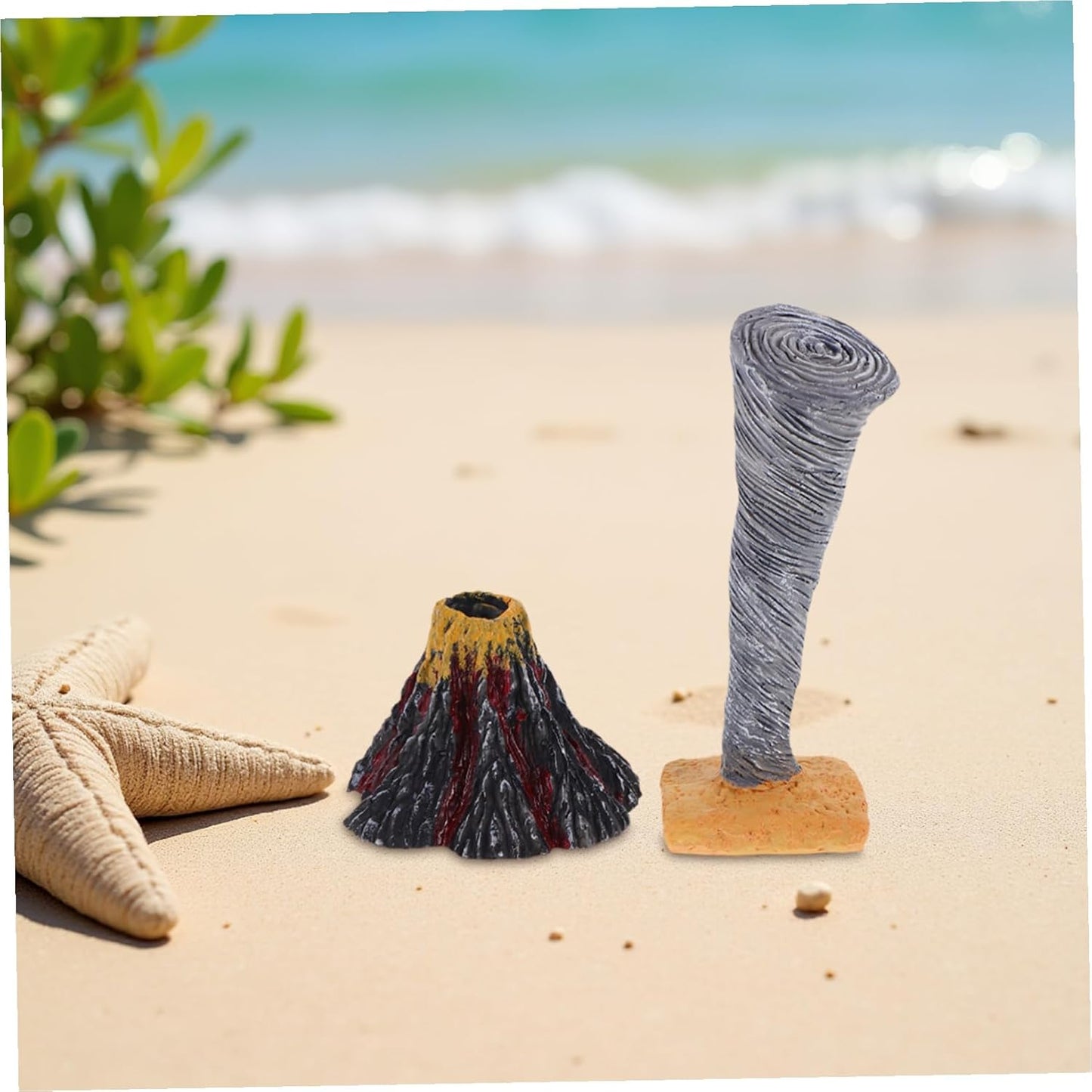 TOYANDONA 2Pcs Artificial Volcano and Tornado Model Natural Disaster Science for Home School Classroom Educational Exploration