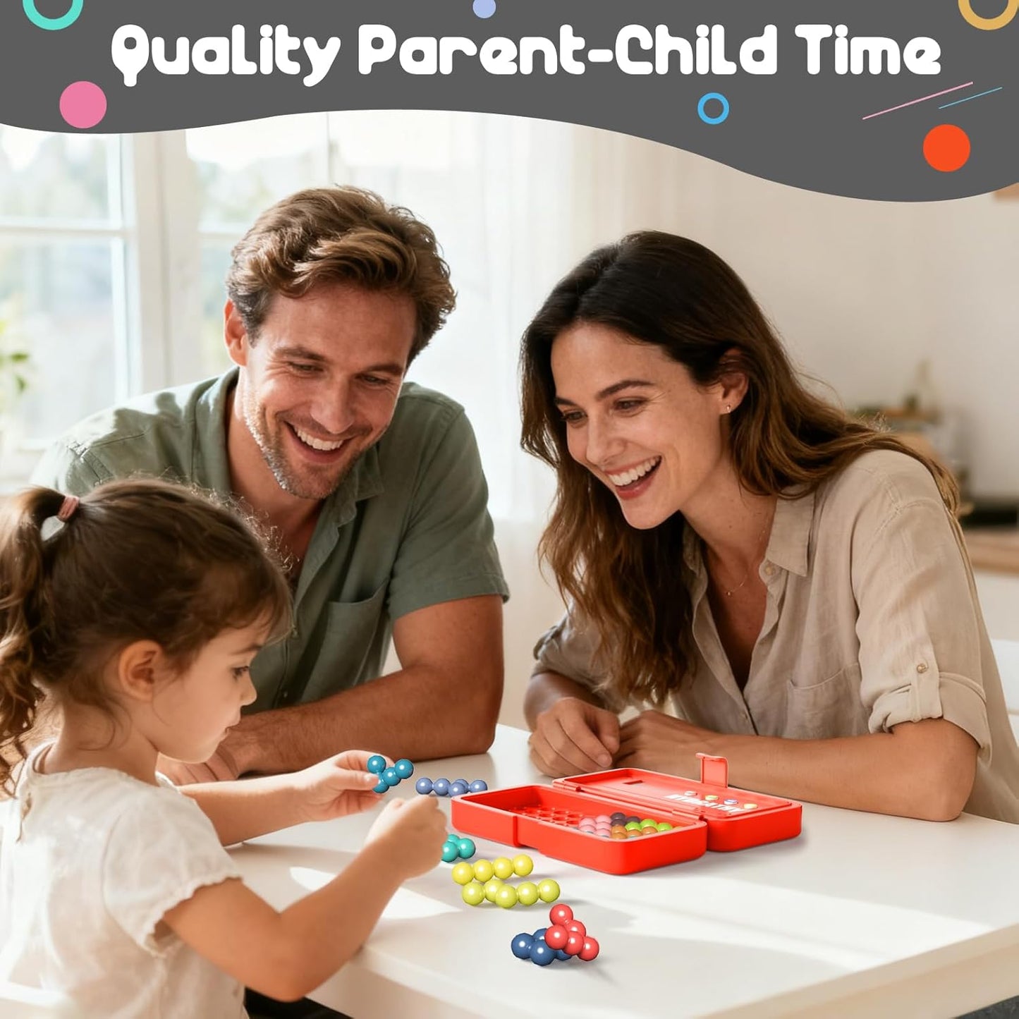 Brain Teaser Puzzles Games for Kids Adults with Timer, 2 Modes Handheld Travel Games, Single Player Mind Challenge Toys, STEM Montessori Educational Gifts for Kids 3+, Teens & Adults (Red)