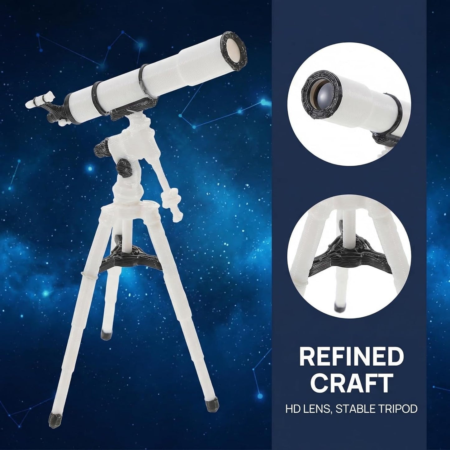 Totority Dollhouse Miniature Telescope 1:12 Scale, Realistic Plastic Telescope Model for Kids, Desktop Decor, Dollhouse Accessories, Beige, 2.28 X 1.61 X 1.02 Inches