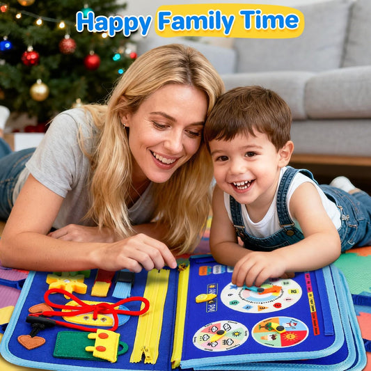 SYHLN Toddler Montessori Busy Board Toys for Little Girl Gifts: Educational Preschool Learning Travel Toys, Busy Book Learning Sensory Toys for Toddler Girls, Girls Unicorn Christmas Birthday Gifts