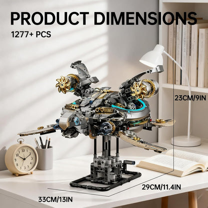 Mechanical Owl Building Blocks Engineering Construction Set for Kids and Adults Detailed Mechanical Model with Gears and Lights for Collectors