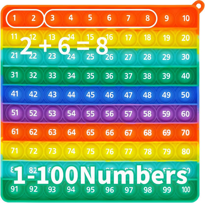 Interactive 12x12 Multiplication Pop Board - STEM Sensory Math Toy with Poppable Bubbles, Classroom & Homeschool Learning Game, Multiplication Table Chart for Kids, Stress Relief Tool, CPC Certified
