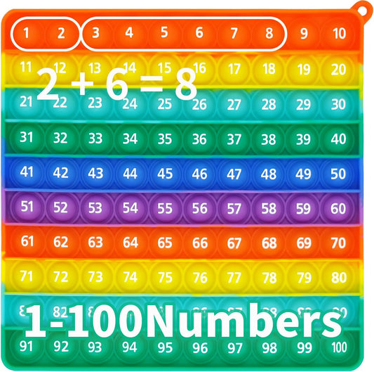 Interactive 12x12 Multiplication Pop Board - STEM Sensory Math Toy with Poppable Bubbles, Classroom & Homeschool Learning Game, Multiplication Table Chart for Kids, Stress Relief Tool, CPC Certified