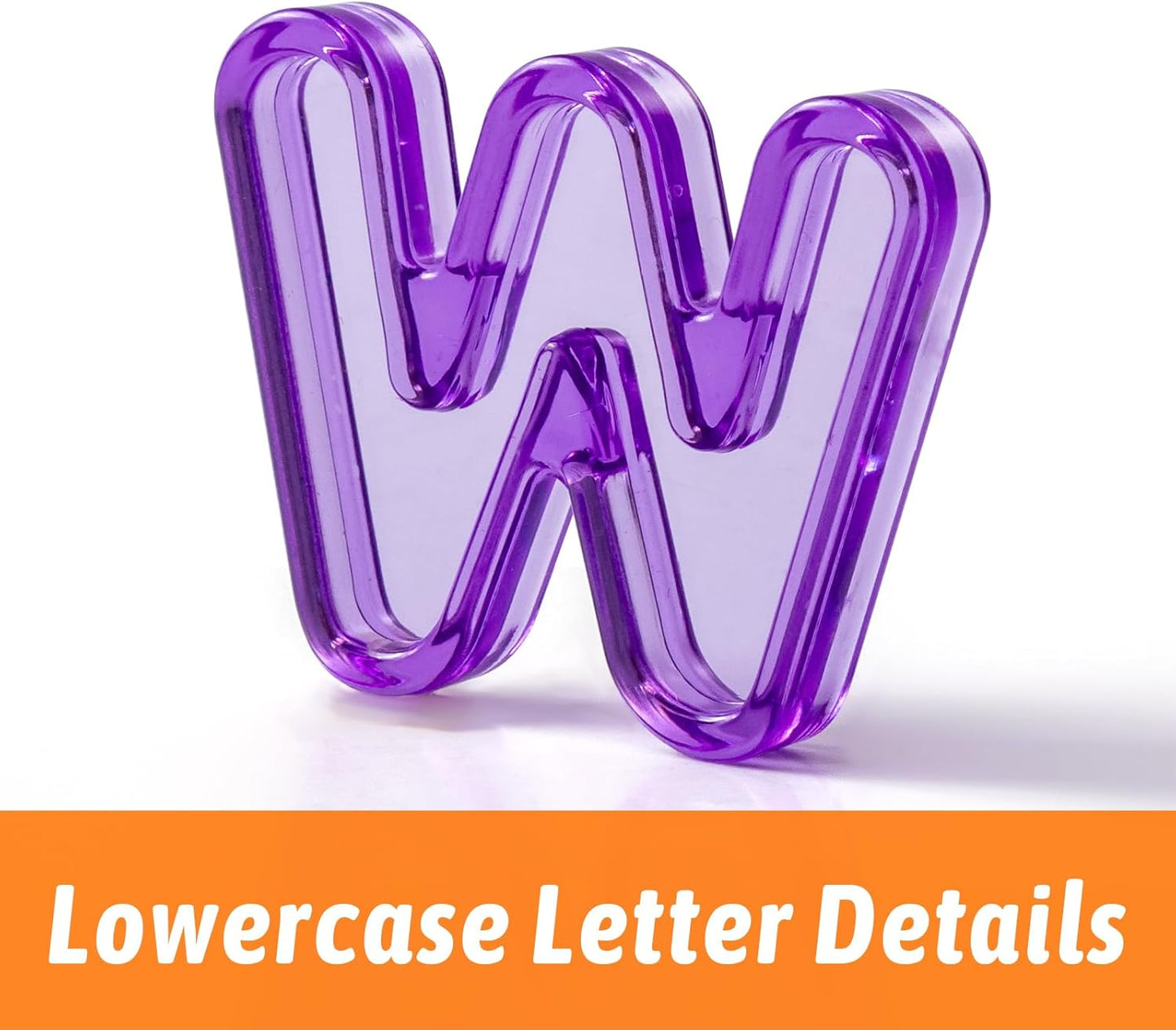 52 Pcs Plastic Capital Letters – 2 Sets of Capital Letters - Perfect Light Table Manipulatives for Early Learning and Play