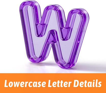 52 Pcs Plastic Capital Letters – 2 Sets of Capital Letters - Perfect Light Table Manipulatives for Early Learning and Play