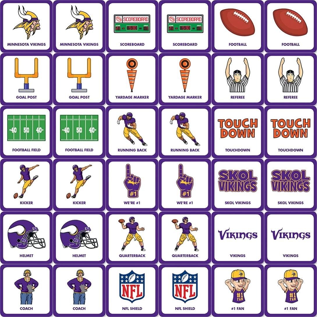 MasterPieces Sports Games - NFL Matching Game - Game for Kids and Family - Laugh and Learn