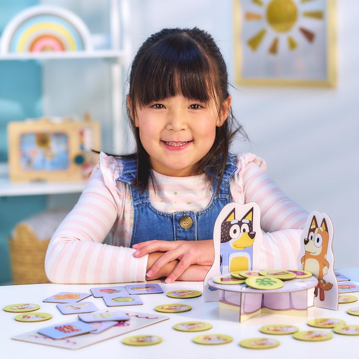 Bluey Shopping List Game, Join Bluey, Bingo, Bandit & Chilli On A Fun Supermarket Adventure, Race to Fill Your Trolley in This Fun Memory and Matching Game, for Ages 3+, 2-4 Players